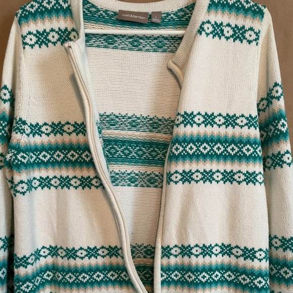 Croft & Barrow Cardigan Sweater with Full Zipper, Women's Size Large - Picture 2 of 13